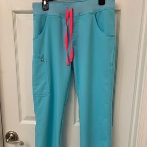 Neon Blue Figs Kade Pants